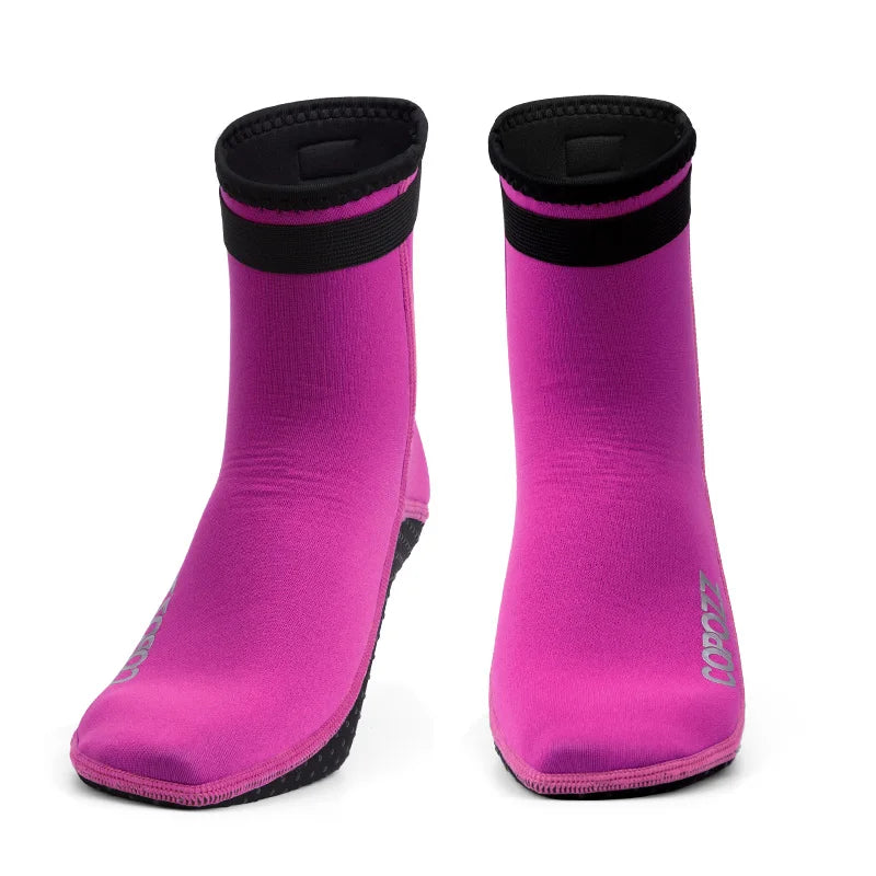 Copozz 3mm Diving Neoprene Socks Boots Water Shoes Anti Slip Beach Warm Wetsuit Shoes Snorkel Surfing Swim Socks for Men Women