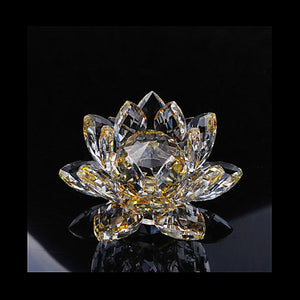 Crystal Lotus Flower Paperweight