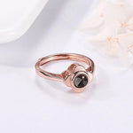 Load image into Gallery viewer, Dascusto New Ring Custom Adjustable Photo Projection Ring 925 Silver Four-Leaf Clover Personalized Picture Rings For Women Gift
