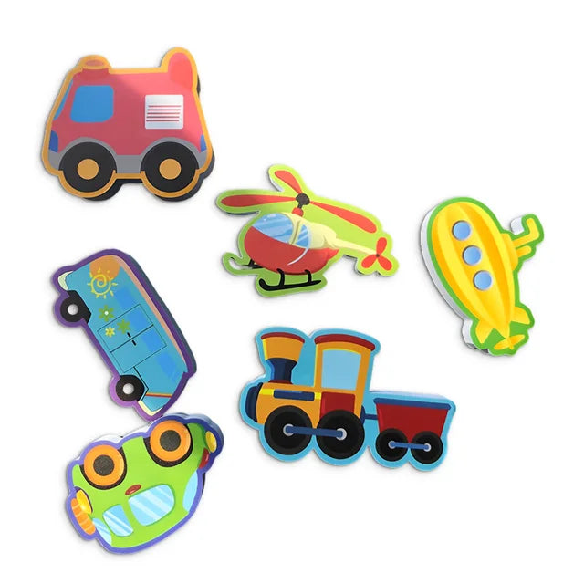 Soft EVA Paste Early Educational DIY Puzzle Toys Animal Sticker Bath Floating Bathtub Traffic Baby Bathroom Toys for Babies Gift