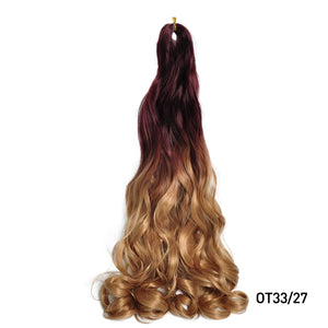 French Curls Braiding Hair14Inch Synthetic Spiral Curls Braids Hair Extensions For Women Pre Stretched Loose Wave Braiding Hair