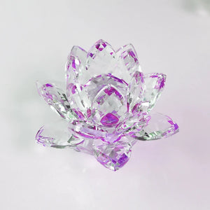 Crystal Lotus Flower Paperweight