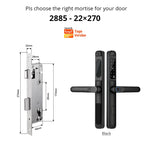 Load image into Gallery viewer, European 92 Mortise Digital Electronic Ttlock Tuya Smart Locks Fingerprint Aluminum Steel Double Side Sliding Glass Door Lock
