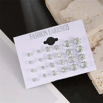 Load image into Gallery viewer, 12 Pairs Set Stainless Steel Stud Earrings + Boxes
