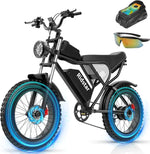 Load image into Gallery viewer, Electric Bike for Adults Q20, 1000W 48V15.6AH E-Bike,30-180 Miles Electric Motorcycle, 20&quot; Fat Tire Dirt Bike
