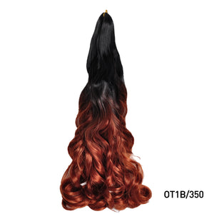 French Curls Braiding Hair14Inch Synthetic Spiral Curls Braids Hair Extensions For Women Pre Stretched Loose Wave Braiding Hair
