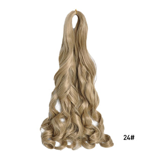 French Curls Braiding Hair14Inch Synthetic Spiral Curls Braids Hair Extensions For Women Pre Stretched Loose Wave Braiding Hair
