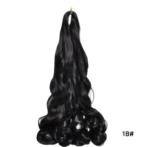 French Curls Braiding Hair Synthetic Hair Spiral Curls Braids Hair Pre Stretched Loose Wave Braiding Hair Extensions For Women