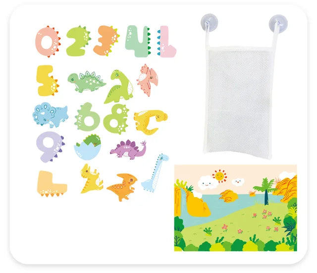 Soft EVA Paste Early Educational DIY Puzzle Toys Animal Sticker Bath Floating Bathtub Traffic Baby Bathroom Toys for Babies Gift