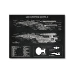 Load image into Gallery viewer, USS Enterprise NCC -1701-D Blueprint Posters and Prints Star Fleet Spaceship Boys Room Wall Art Canvas Painting Home Art Decor
