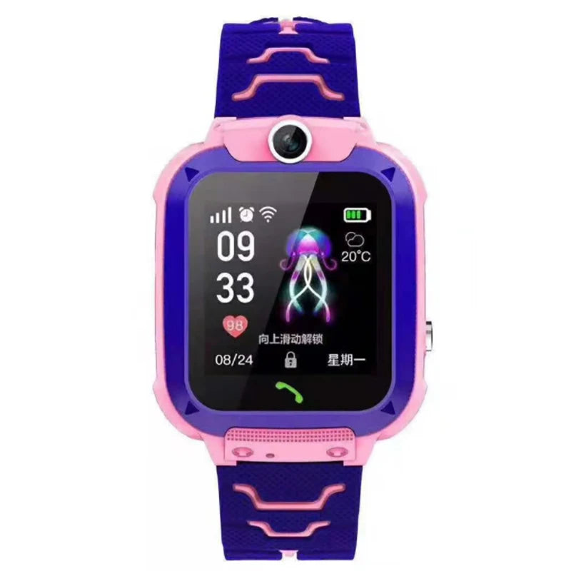 2024 New S12 Child Smart Watch LBS GPS Position Monitor SOS Kids Smartwatch with Camera SIM Card IP68 Waterproof from Vidhon