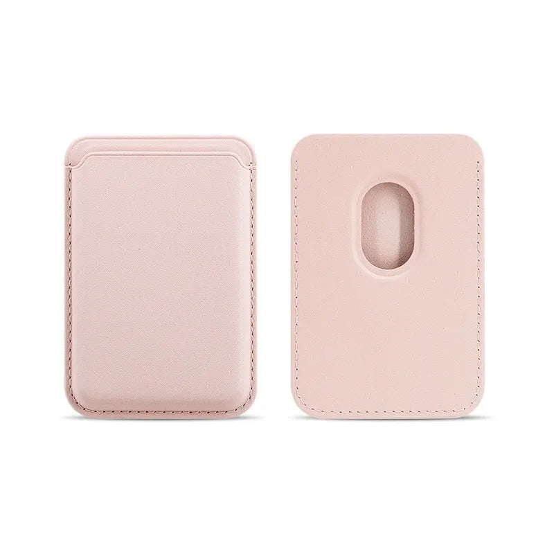 Men Women IPhone 16 15 13 14 12 Magnetic Card Holder Case Card Sleeve IPhone Leather Magnet Back Sticker Case Card Pocket Cover