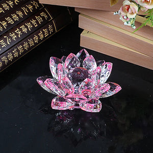 Crystal Lotus Flower Paperweight