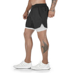 Load image into Gallery viewer, Running Shorts Men Sportswear 2 In 1 Compression Jogging Short Pants Double-deck Bottoms Gym Fitness Training Sport Shorts
