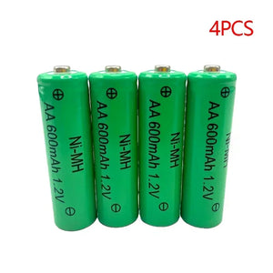 NI-MH Rechargeable Battery AA 1.2V 600mAh for Camera Microphone Flashlight Remote Control MP3/MP4 Player Electric Shaver