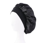 Load image into Gallery viewer, New Women&#39;s Satin Solid Wide-brimmed Sleeping Hat Unisex Head Wrap Elastic Band Cap Hair Care Bonnet Night Hat bonnet de nuit
