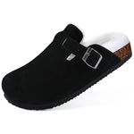 Load image into Gallery viewer, Kiyo tamancos de camurça para mulheres homens mules sandálias de cortiça com suporte de arco moda antiderrapante chinelos de praia ao ar livre sapatos para casa

