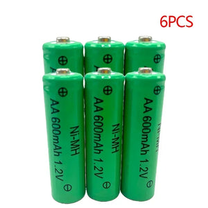 NI-MH Rechargeable Battery AA 1.2V 600mAh for Camera Microphone Flashlight Remote Control MP3/MP4 Player Electric Shaver