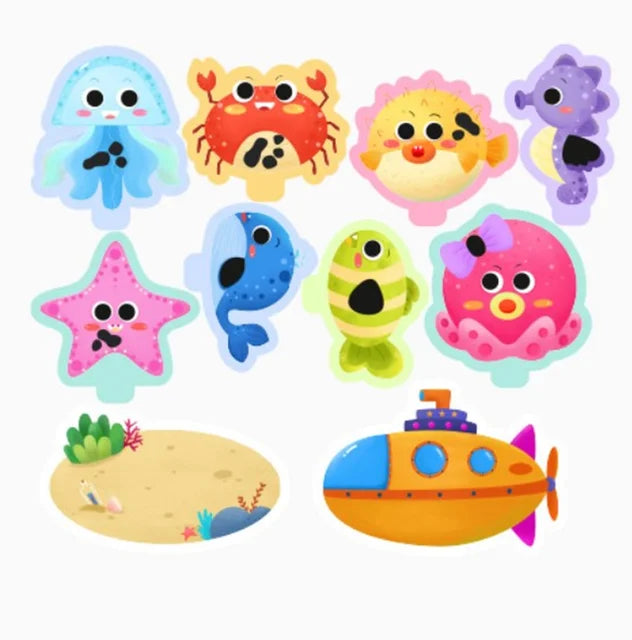 Soft EVA Paste Early Educational DIY Puzzle Toys Animal Sticker Bath Floating Bathtub Traffic Baby Bathroom Toys for Babies Gift