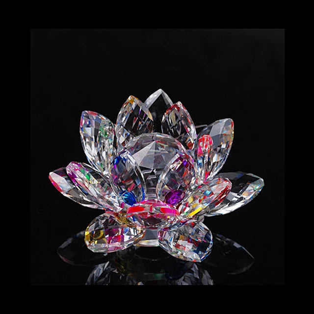 Crystal Lotus Flower Paperweight