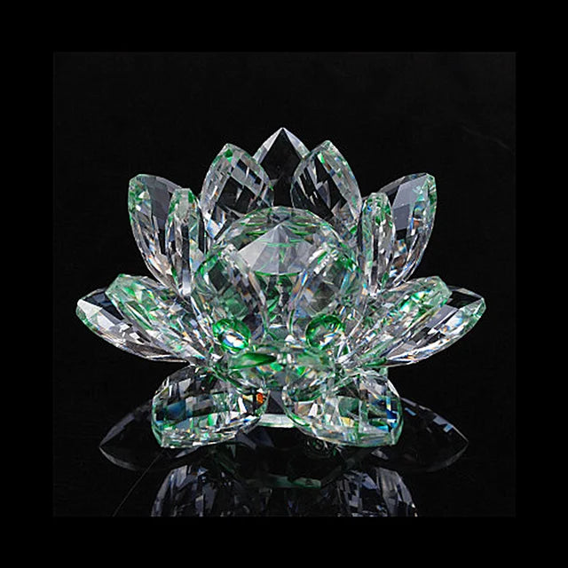 Crystal Lotus Flower Paperweight