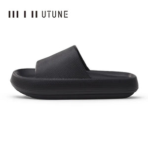UTUNE 51CM slippers for man Platform House Shoes EVA Soft fashion slides Anti-slip Summer Sandals Women Bathroom Shoes Shower
