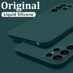 Load image into Gallery viewer, Case For Samsung Galaxy S24 S23 S22 S25 Ultra S24 FE A56 A55 A53 A52 A54 A16 A35 5G Shockproof Liquid Silicone Phone Cover Coque
