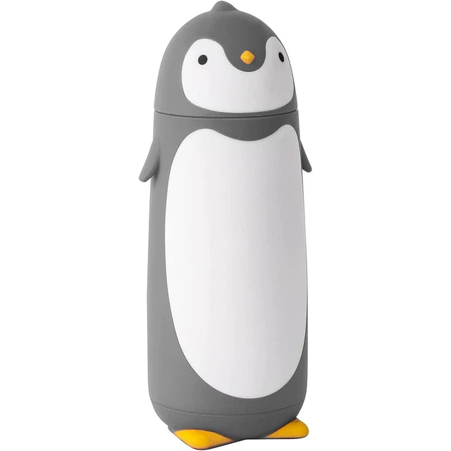 Penguin Stainless Steel Vacuum Thermos Travel Mug Tea Water Bottle Coffee Flask for Kids Children Student 9.5oz Black