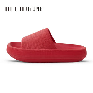 UTUNE 51CM slippers for man Platform House Shoes EVA Soft fashion slides Anti-slip Summer Sandals Women Bathroom Shoes Shower