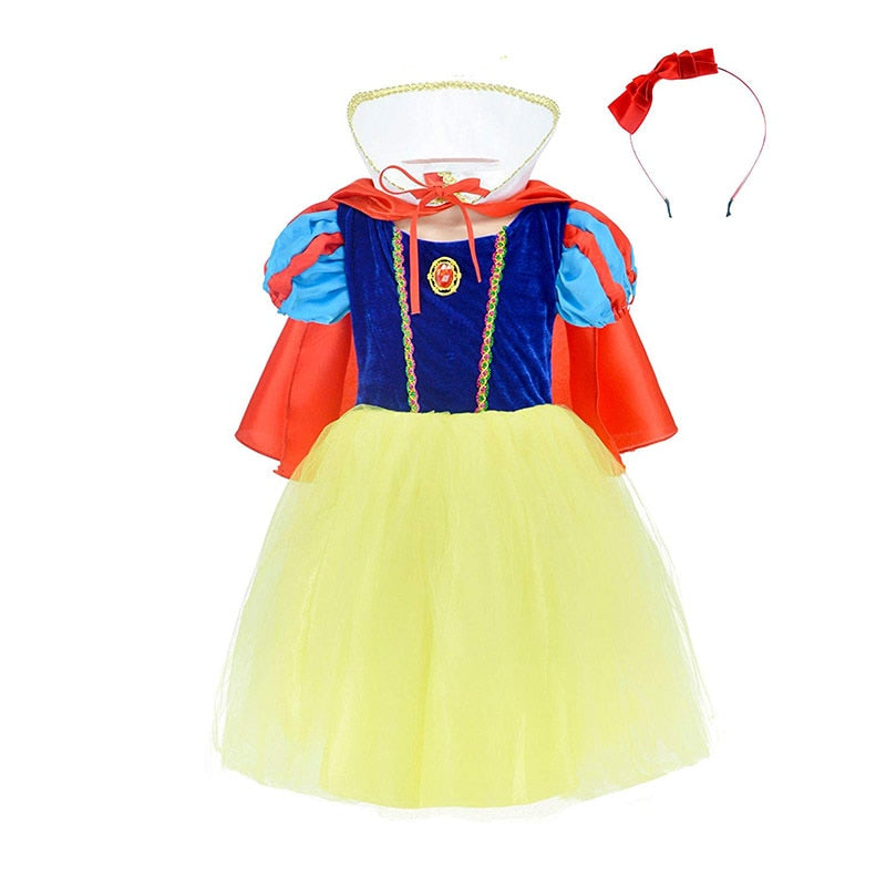 Fancy Baby Girl Princess Clothes Kid Jasmine Rapunzel Aurora Belle Ariel Cosplay Costume Child Elsa Anna Elena Sofia Party Dress