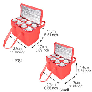 Lunch Cooler Bag Insulation Folding Picnic Portable Ice Pack Food Thermal Bag Food Delivery Bag Drink Carrier Insulated Bag