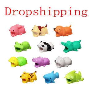 Dropshipping 1pcs Cable Chompers Animal Protectors Bite, Color - Brown