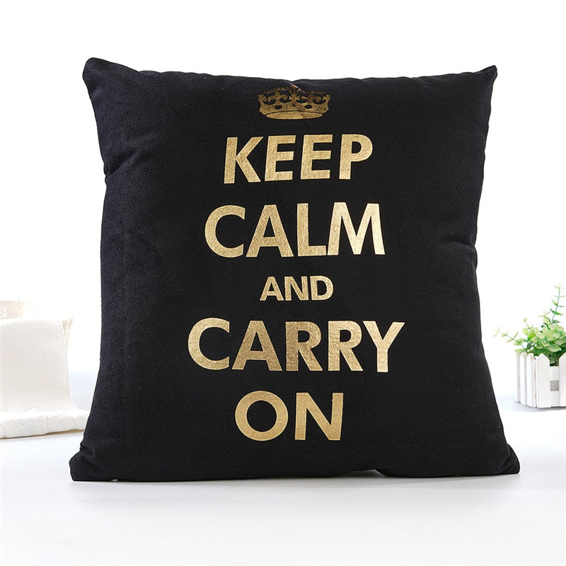 Decorative Black Gold Pillowcase