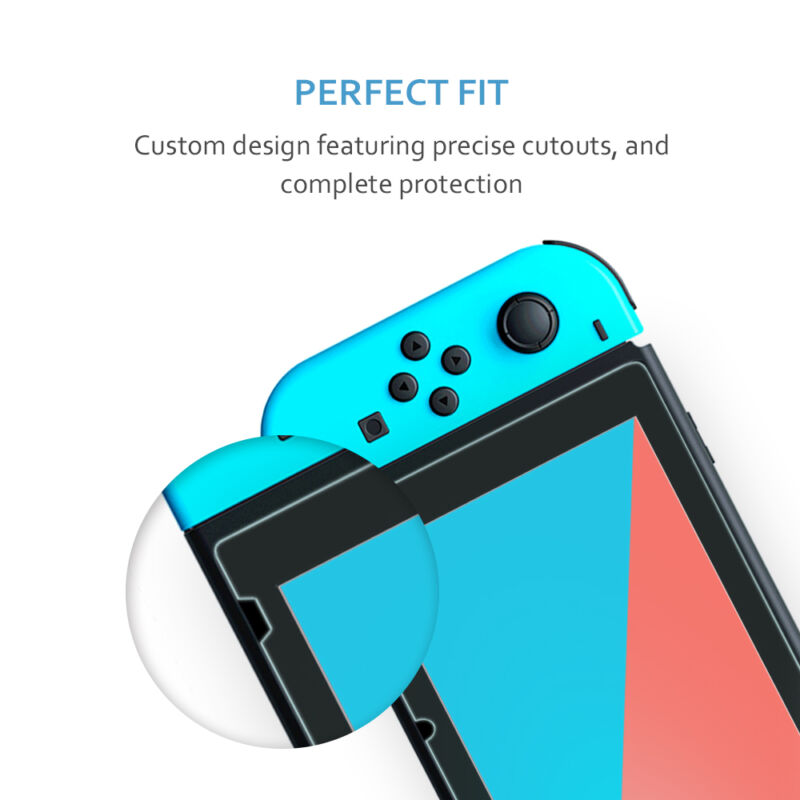 2X Premium HD Tempered Glass Screen Protector Film Guard for Nintendo Switch