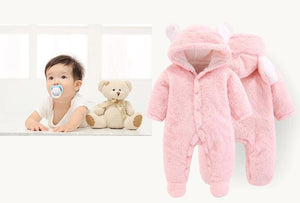 2019 Newborn Baby Winter Hoodie Clothes Polyester Infant Baby Girls Pink Climbing New Spring Outwear Rompers 3m 12m Boy Jumpsuit, Color - grey