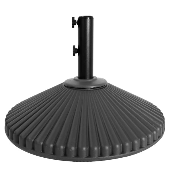 100 lb Patio Umbrella Base 23" Diameter Round Heavy Duty Outdoor Stand Plastic Water and Sand Filled for Deck; Lawn; Garden; Pool; Market