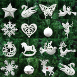 Load image into Gallery viewer, Ivory White Christmas Tree Pendant Baubles Fairy Snowflake Santa Decorations
