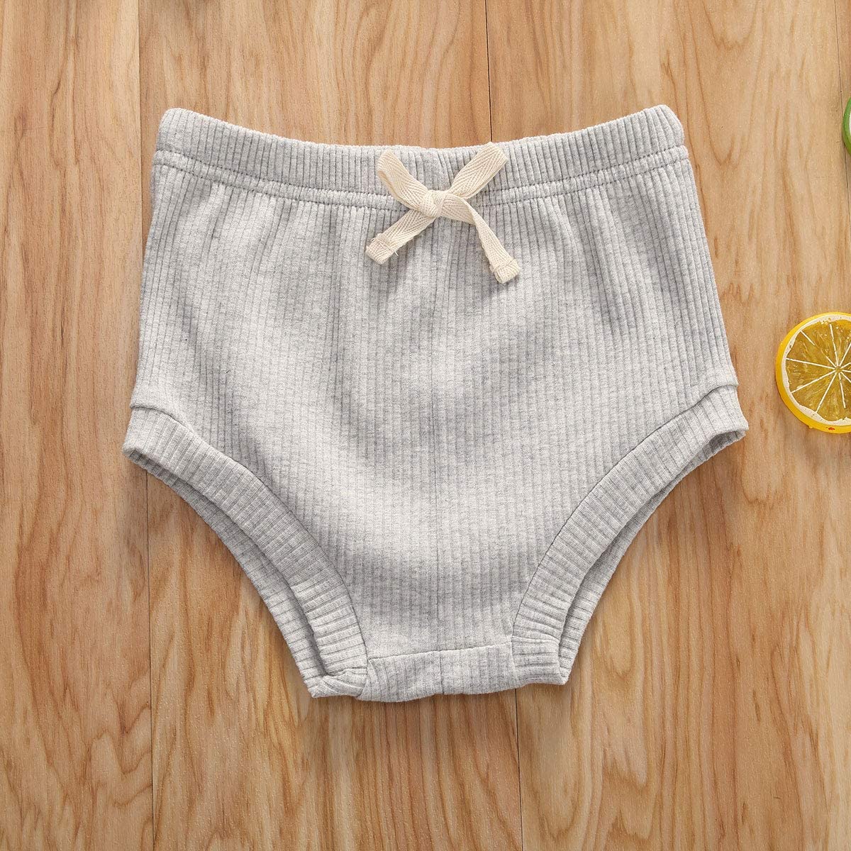 Newborn Baby Boys Girls Summer Outfits Infant Ribbed Knitted Cotton Short Sleeve T-Shirt + Shorts Two Piece Clothes Set