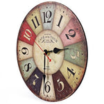 Load image into Gallery viewer, Wooden Decorative Round Wall Clock
