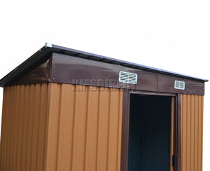 BIRCHTREE New Garden Shed Metal Pent Roof Outdoor Storage With Free Foundation