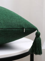 Load image into Gallery viewer, 1pc Plain Tassel Cushion Cover Without Filler
