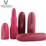 Load image into Gallery viewer, New MISS ROSE Lipstick Matte Waterproof Velvet Lip Stick 18 Colors Sexy Red Brown Pigments Makeup Matte Lipsticks Beauty Lips
