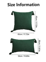 Load image into Gallery viewer, 1pc Plain Tassel Cushion Cover Without Filler
