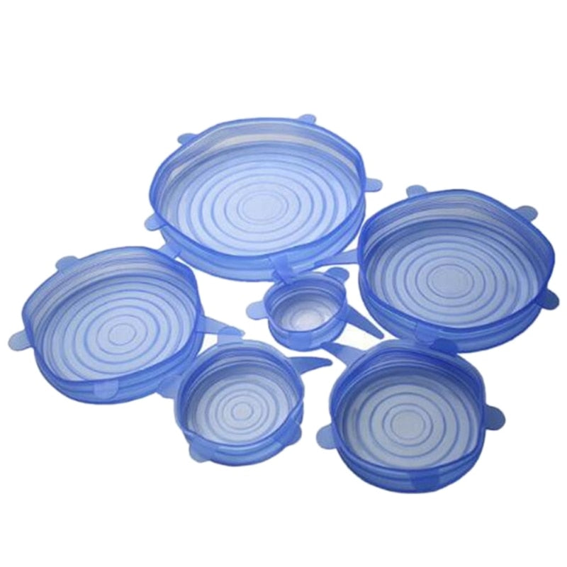 Elastic Silicone Bowl Cover 6pcs