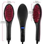 Load image into Gallery viewer, Ceramic Hair Straightener Brush Fast Straightening hair Electric Comb Flat Iron LCD Display Digital Heating hair Brush Gift 906
