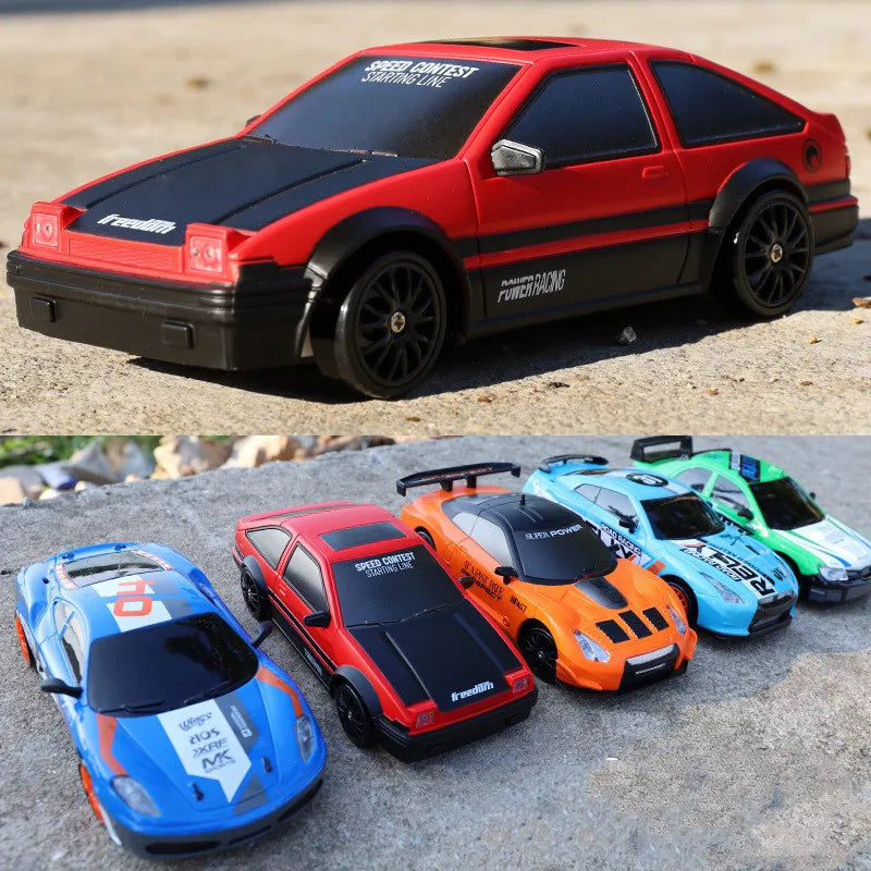 2.4G High speed Drift Rc Car 4WD Toy Remote Control AE86 Model GTR Vehicle Car RC Racing Cars Toy for Children Christmas Gifts High speed Drift Rc Car 4WD Toy Remote Control AE86 Model GTR Vehicle Car RC Racing Cars Toy for Children Christmas Gifts