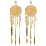 Load image into Gallery viewer, Rhinestone Disc Fringe Earrings
