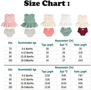 Newborn Baby Boys Girls Summer Outfits Infant Ribbed Knitted Cotton Short Sleeve T-Shirt + Shorts Two Piece Clothes Set