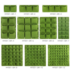 4/7/9/18/25/36/49/72 Pockets Wall Hanging Planting Bags Green Plant Grow Planter Vertical Garden Living Bag Garden Supplies Bags