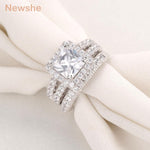 Load image into Gallery viewer, Newshe 2 Pcs Wedding Ring Set Classiccut
